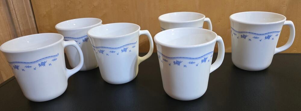 Corning Corelle Morning Blue Coffee Mugs (Set of 6)